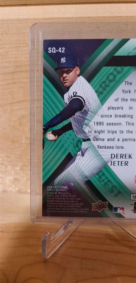 2008 Upper Deck 1st Edition Derek Jeter Starquest SQ 42 Green Foil NY