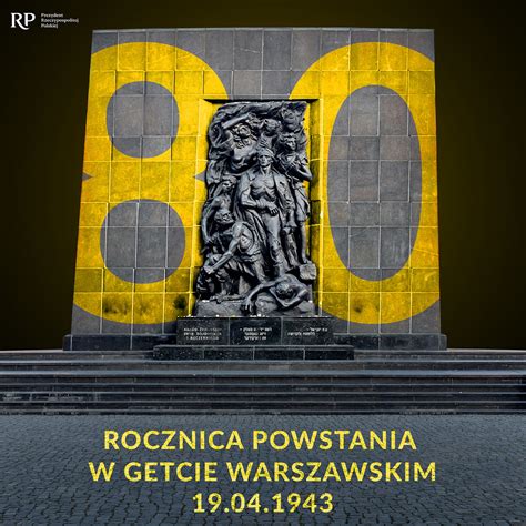 Min Kolarski w 80 rocznicę wybuchu Powstania w Getcie Warszawskim