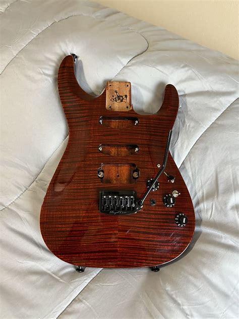 Warmoth Carved Top Soloist Body With Floyd Rose Rail Tail Reverb