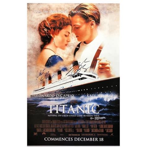 Titanic Poster Leonardo DiCaprio Autographed Signed