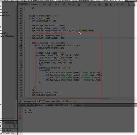 Java Awt Draw On Translucent Frame Stack Overflow