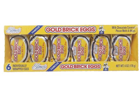 Elmers Famous Gold Brick Eggs 6 Milk Chocolate Covered Pecan Melt A