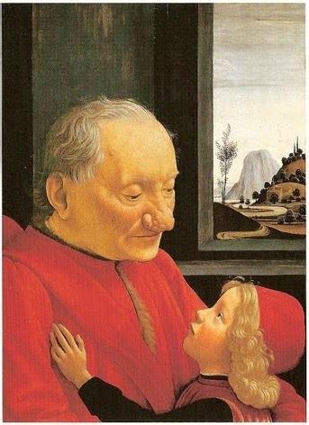 Hida Domenico GHIRLANDAIO Portrait D Un Vieillard Et D Un Jeune