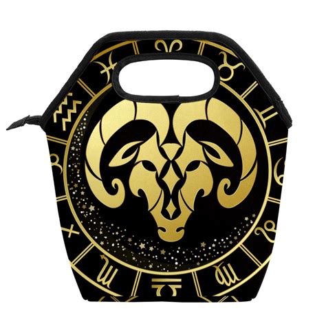 OWNTA Constellation Aries Zodiac Sign Pattern Meal Bag Lightweight