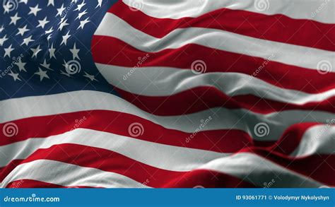 Usa Flag Blowing On The Wind Stock Image Image Of Equality Blow