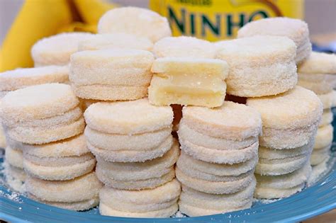 Bolachinha De Leite Ninho Cremosa Que Derrete Na Boca Fica Incr Vel E