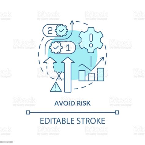 Vetores De Evite O Ícone Do Conceito Turquesa De Risco E Mais Imagens
