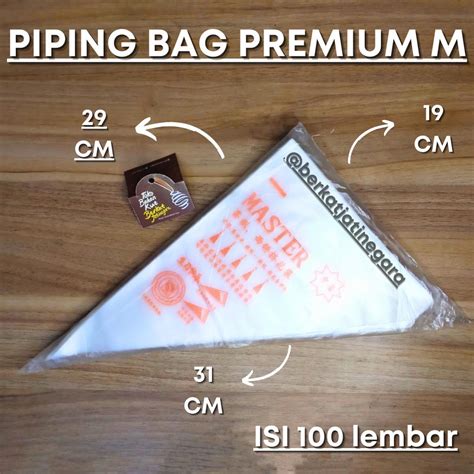 Jual PLASTIK SEGITIGA PIPING BAG PREMIUM MEDIUM ISI 100 LEMBAR