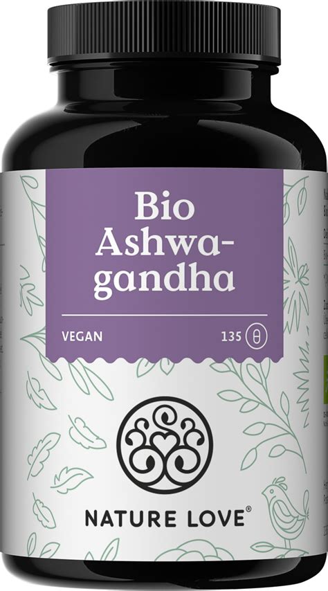 Organic Ashwagandha 135 Capsules Nature Love Vitalabo Online Shop