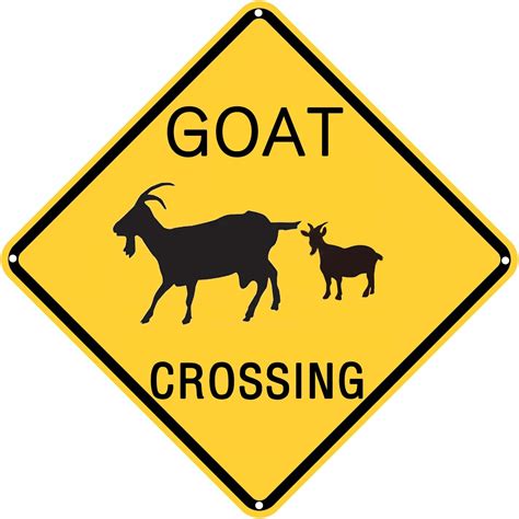 Slow Signslow Crossing Signslow Down Signgoat Crossing