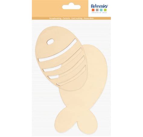 Silhouette En Bois Artemio Jolies Comptines Poisson Avec Lignes