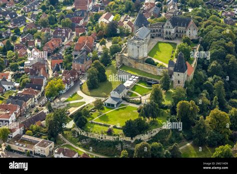 Aerial view Bentheim Castle in Bad Bentheim Münsterland Lower Saxony