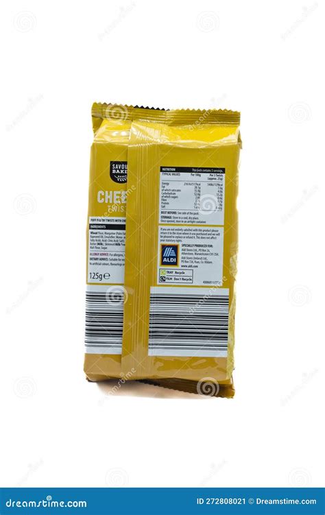 Aldi Branded Savour Bakes Cheese Bread Sticks Displaying Graphics And