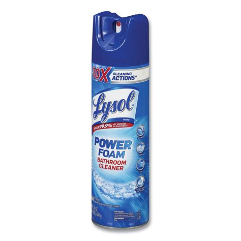 Lysol Brand Power Foam Bathroom Cleaner Oz Aerosol Spray