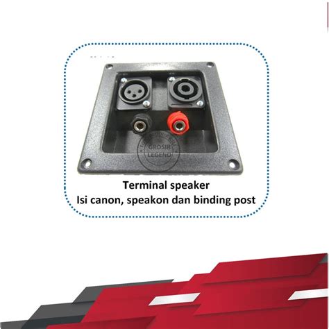 Jual Terminal Speaker Box Kotak Segi Pin Cannon Speakon Shopee