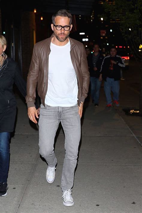 Ryan Reynolds Wears Tom Ford Eyeglasses And Converse Sneakers While Out