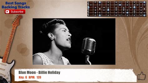 🎸 Blue Moon Billie Holiday Guitar Backing Track Youtube