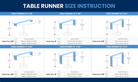 Table Runner Sizes Standard Size Chart With Custom Guide