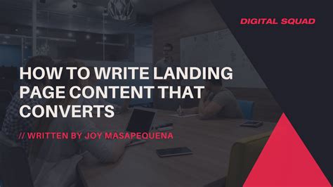 How To Write Landing Page Content That Converts Digital Squad