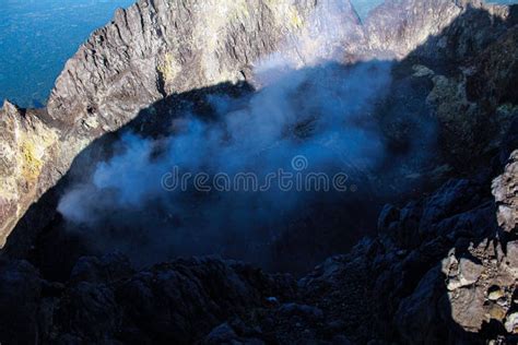 Mount Merapi Volcano Crater Central Java Indonesia Stock Image