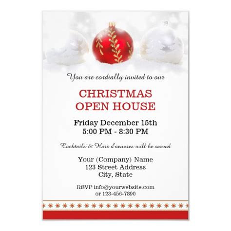 Company Christmas Open House Party Invitation Zazzle