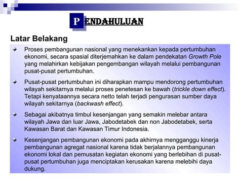 Ketimpangan Pembangunan Dan Pertumbuhan Ekonomi Ppt