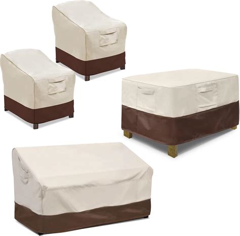 Amazon Vailge Patio Loveseat Cover Bundle With Patio Chair Covers