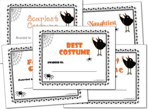 Costume Contest Awards Printable