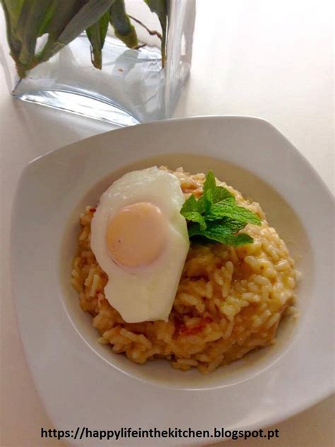 Risotto de Alheira e Bacon Ovo Escalfado Hoje viajamos até Itália