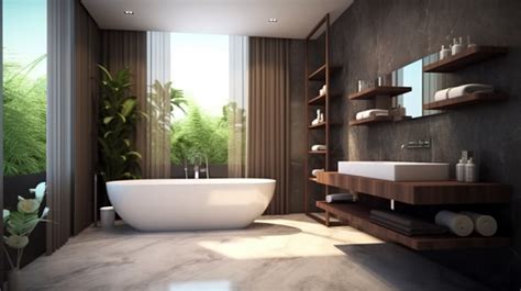 Modern Classic Bathroom Design A Stunning 3d Rendering Background