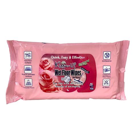 Kleen Up Wet Floor Wipes Rose Pc Shopee Singapore