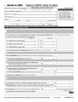 Printable IRS Form 944