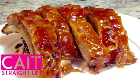 Simple Pork Ribs Recipe Three Ingredient Marinade Cait Straight Up Youtube