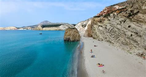 Vista Aerea Delle Spiagge Dell Isola Greca Dell Isola Di Milo