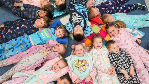 Kindergarten Kids Get Comfy In Their Pyjamas For National Pyjama Day