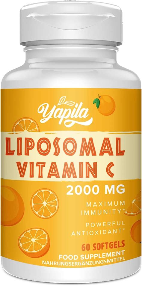 Liposomale Vitamin C Kapseln 2000mg Maximale Absorption Hochdosiertes