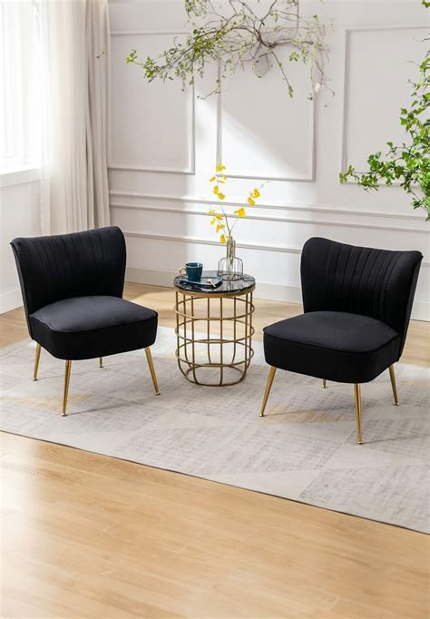 Wahson Velvet Accent Chairs Set Of Occasional Tub Chairs Upholstered