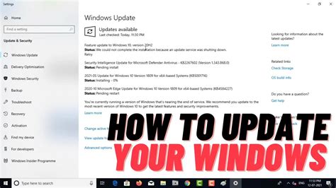 How To Update Your Computer Windows 1087 Youtube