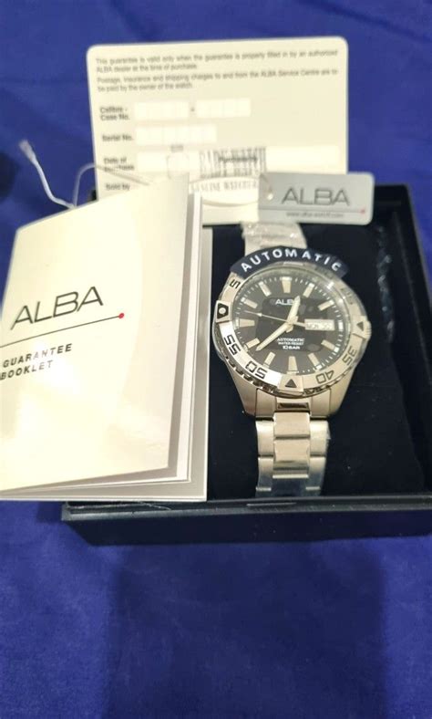 Jam Pria ALBA AUTOMATIC Black ORI FULL SET BNIB By SEIKO Sbtr Neo On