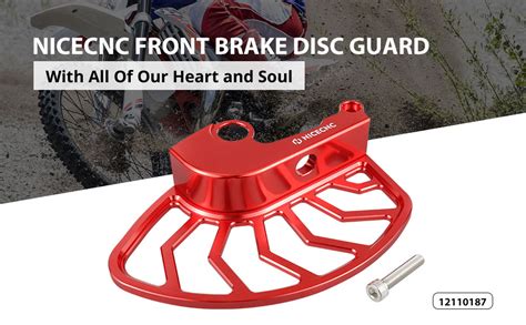 Amazon NICECNC Red Front Brake Disc Guard Cover Compatible With