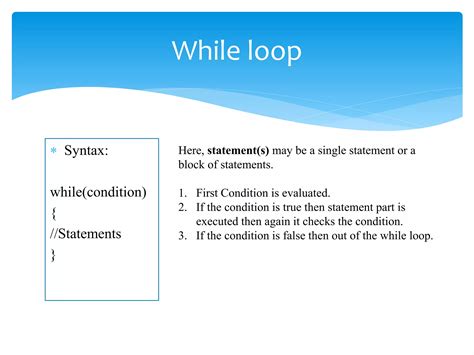 Types Of Loops In C Language Ppt