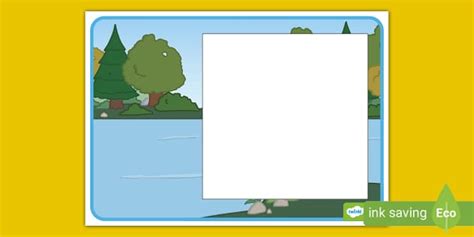 FREE Lake Photo Frame Hecho Por Educadores Twinkl