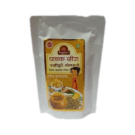 Dillipbhai S Pachak Jeera Panipuri Masala Packaging Size 80g