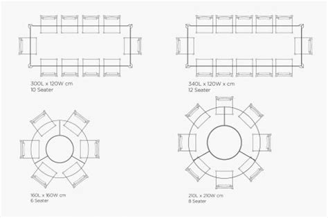 Table Size Guide Designer Furniture Australia Francocrea