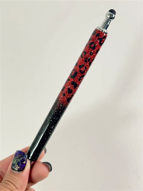 Ombre Leopard Print Glitter Custom Pen Etsy