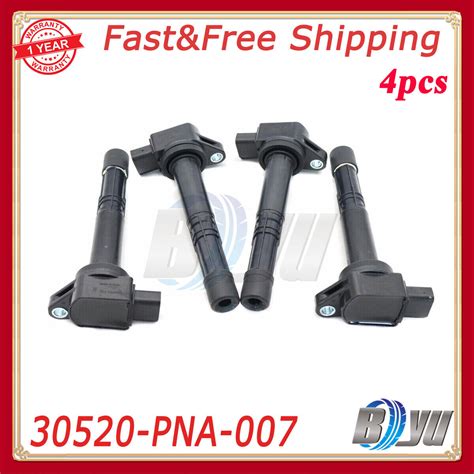 4PCS 30520 PNA 007 Ignition Coil For Honda Accord Civic Element ACURA