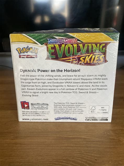 Pokemon Tcg Swsh Evolving Skies Factory Sealed Booster Box Packs