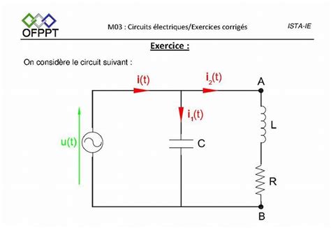 Exercice Circuit Rlc En R Gime Sinuso Dale Solution Electro Marocain