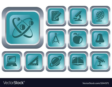 Education Buttons Royalty Free Vector Image Vectorstock