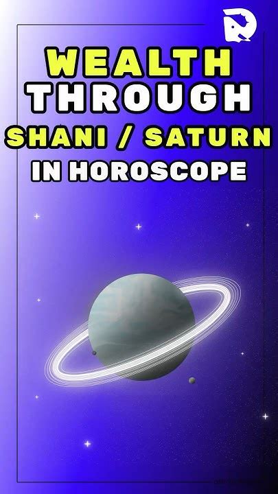 Wealth Through Saturn Shani In Horoscope Youtube